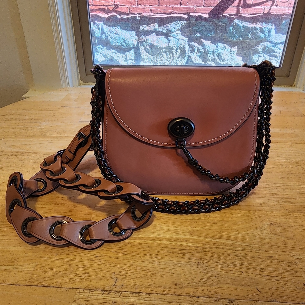Coach Turnlock Saddle Bag w/Novelty Strap